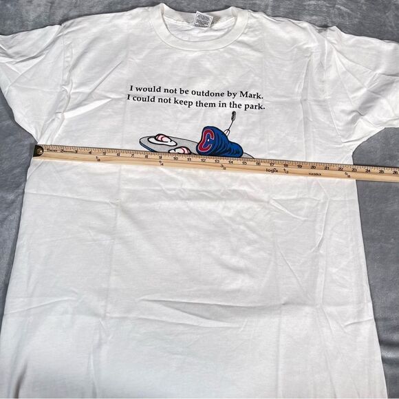 Vintage Chicago Cubs Sammy Sosa T Shirt Mens XL Dr Seuss Parody Y2K White - Picture 7 of 8